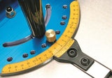 Precision Miter Gauge System for Miter Saws, Adjustable, Blue, Fits Standard 3/8-in x 3/4-in Miter Slots KMS7102