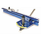 Precision Miter Gauge System for Miter Saws, Adjustable, Blue, Fits Standard 3/8-in x 3/4-in Miter Slots KMS7102