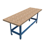 Universal Bench with Hardwood Top 24 Inch x 68 Inch with Dog Holes UBENCH-6824-DH