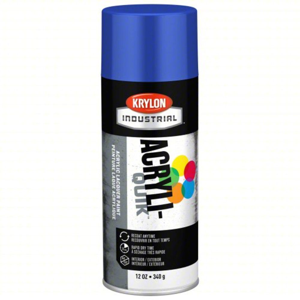 Acryli-Quik Acrylic Lacquer 12oz Gloss Sheen Safety Blue Paint K01910A07