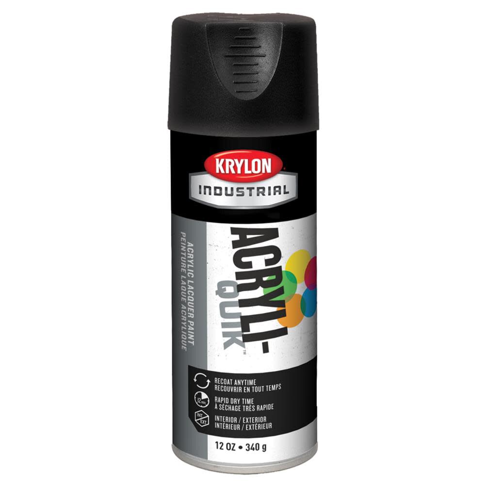 Industrial Acryli-Quik Ultra-Flat Black 12 oz. K01602A07