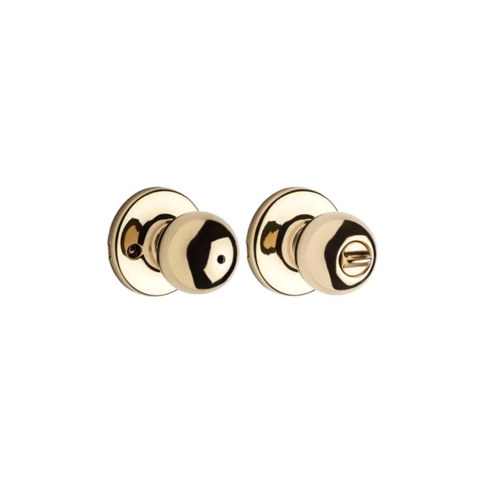 Polished Brass Bed/Bath Polo Privacy Door Knob Set 93001-873