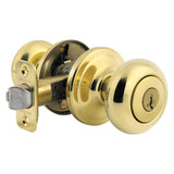 Polished Brass Juno Door Knob & Single Cylinder Deadbolt Set 99910-032