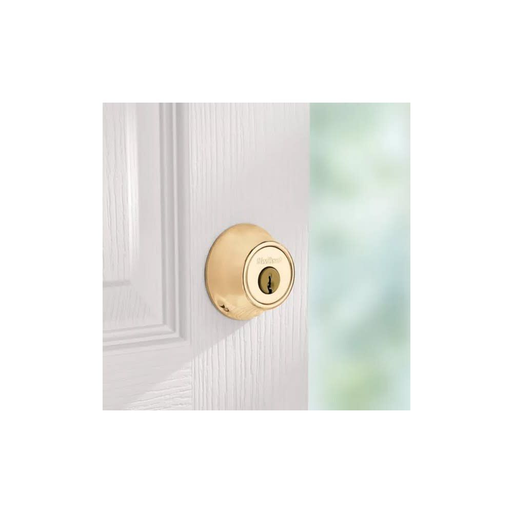 Polished Brass Mobile Home Single Cylinder Deadbolt with Tumbler 96600-668