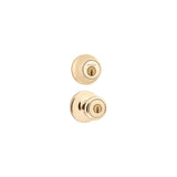 Polished Brass Tylo Door Knob & Single Cylinder Deadbolt Set 96900-253