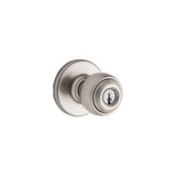 Polo Door Knob Satin Chrome Exterior Keyed Entry Round 94002-872