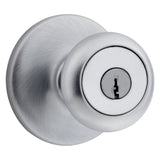 Satin Chrome Mobile Home Keyed Entry Lockset Knob 94002-824