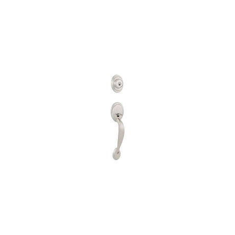 Satin Nickel Dakota Single Cylinder Handleset with Polo Knob 96870-090