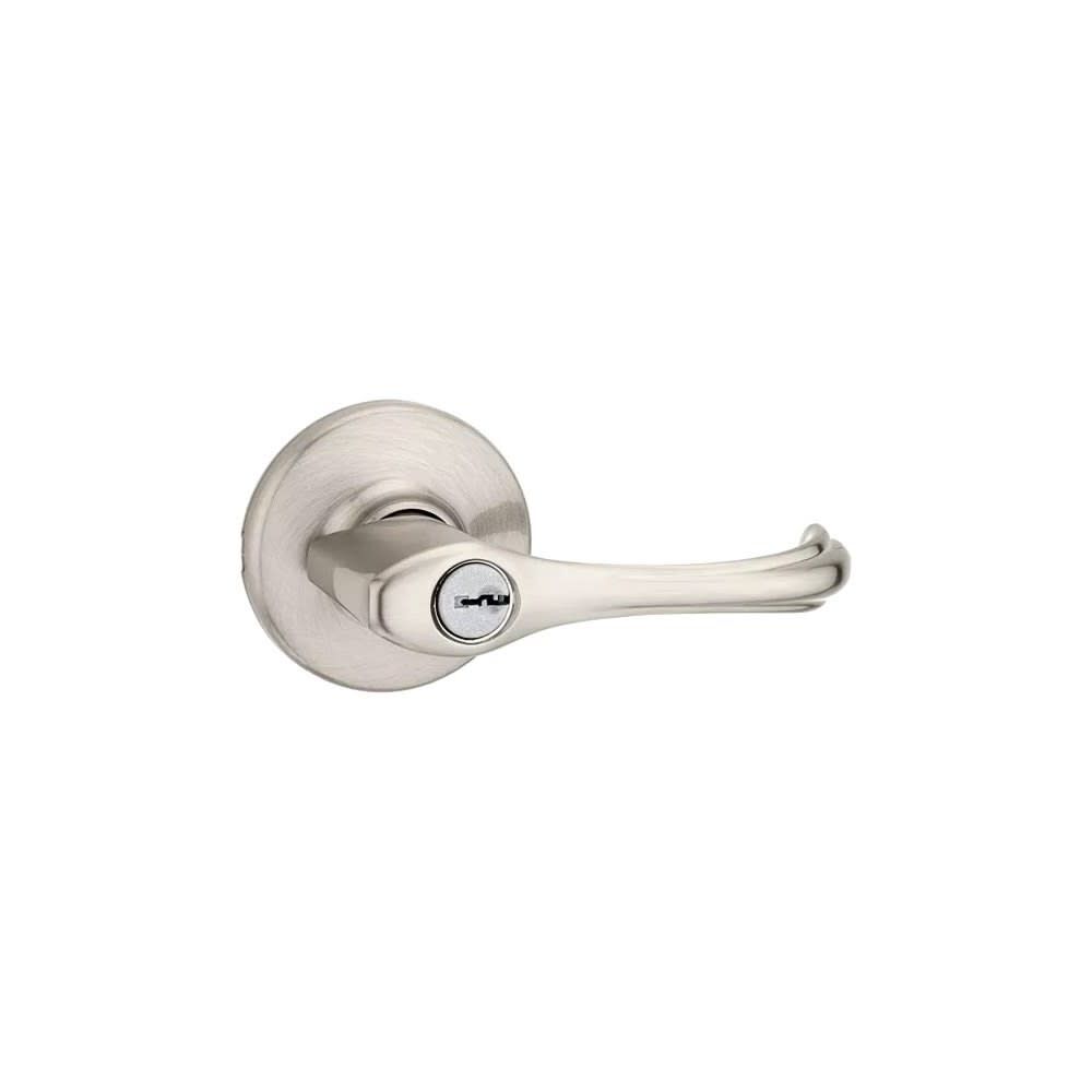 Satin Nickel Keyed Entry Dorian Lockset Door Lever 94050-548