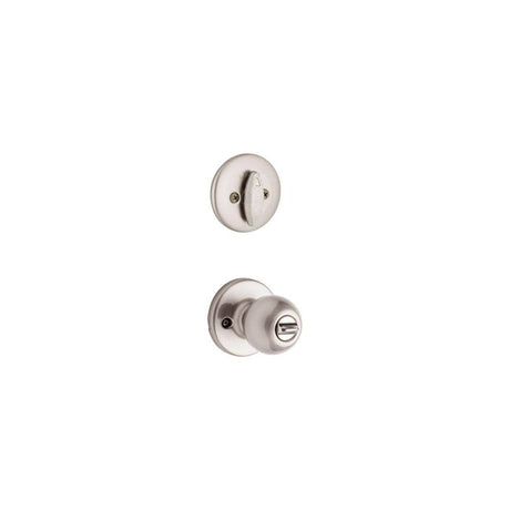 Satin Nickel Polo Door Knob & Single Cylinder Deadbolt Set 96900-320