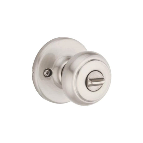 Satin Nickel Security Keyed Entry Exterior Cove Lockset Knob 94002-821