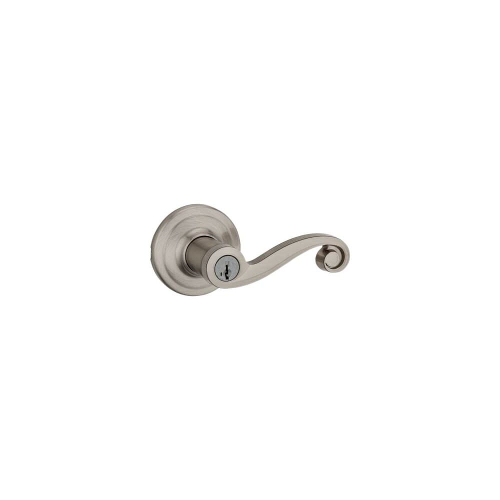 Satin Nickel Signature Series Keyed Entry Lido Door Lever 97402-730