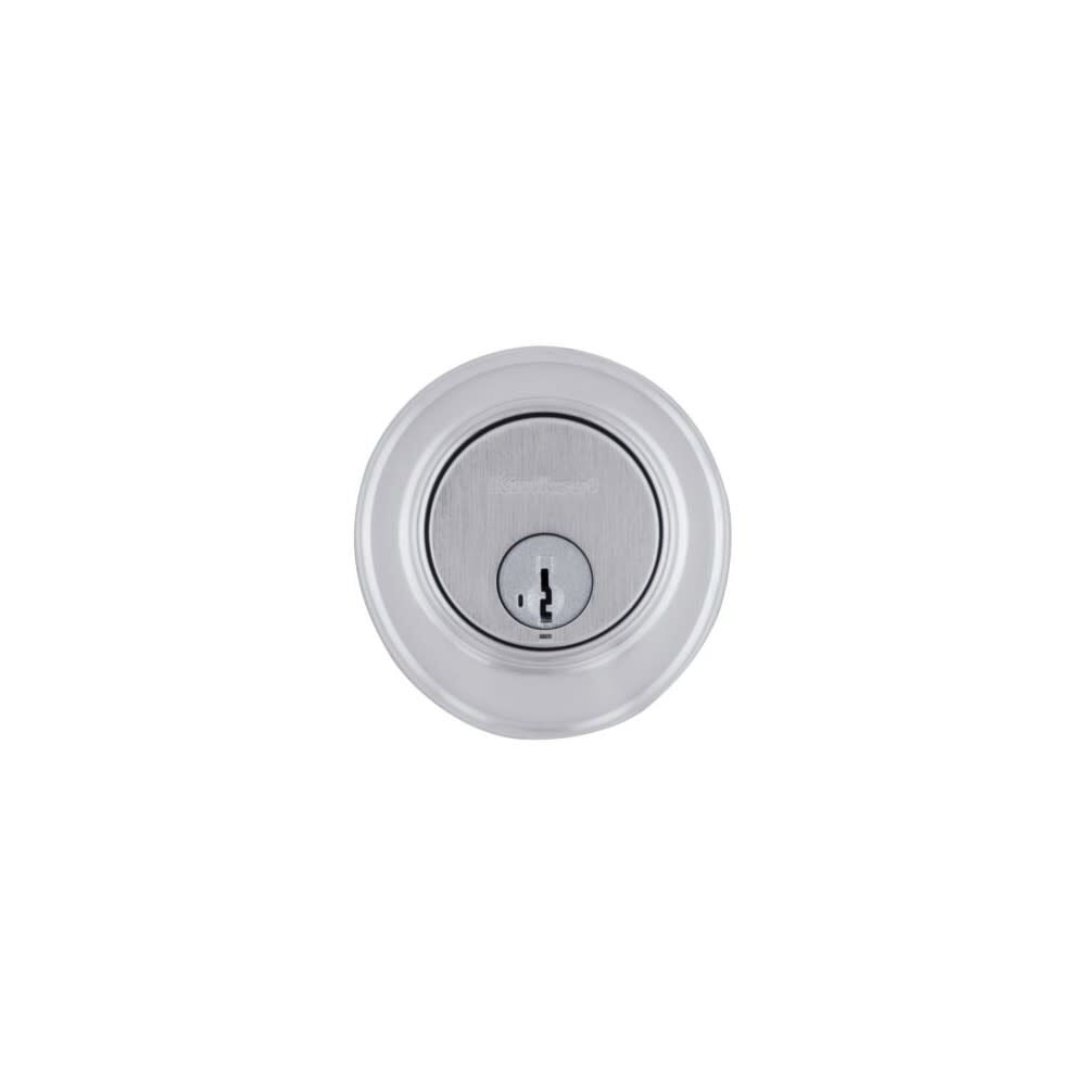 SmartKey Door Deadbolt Satin Chrome Double Cylinder Round 98160-003