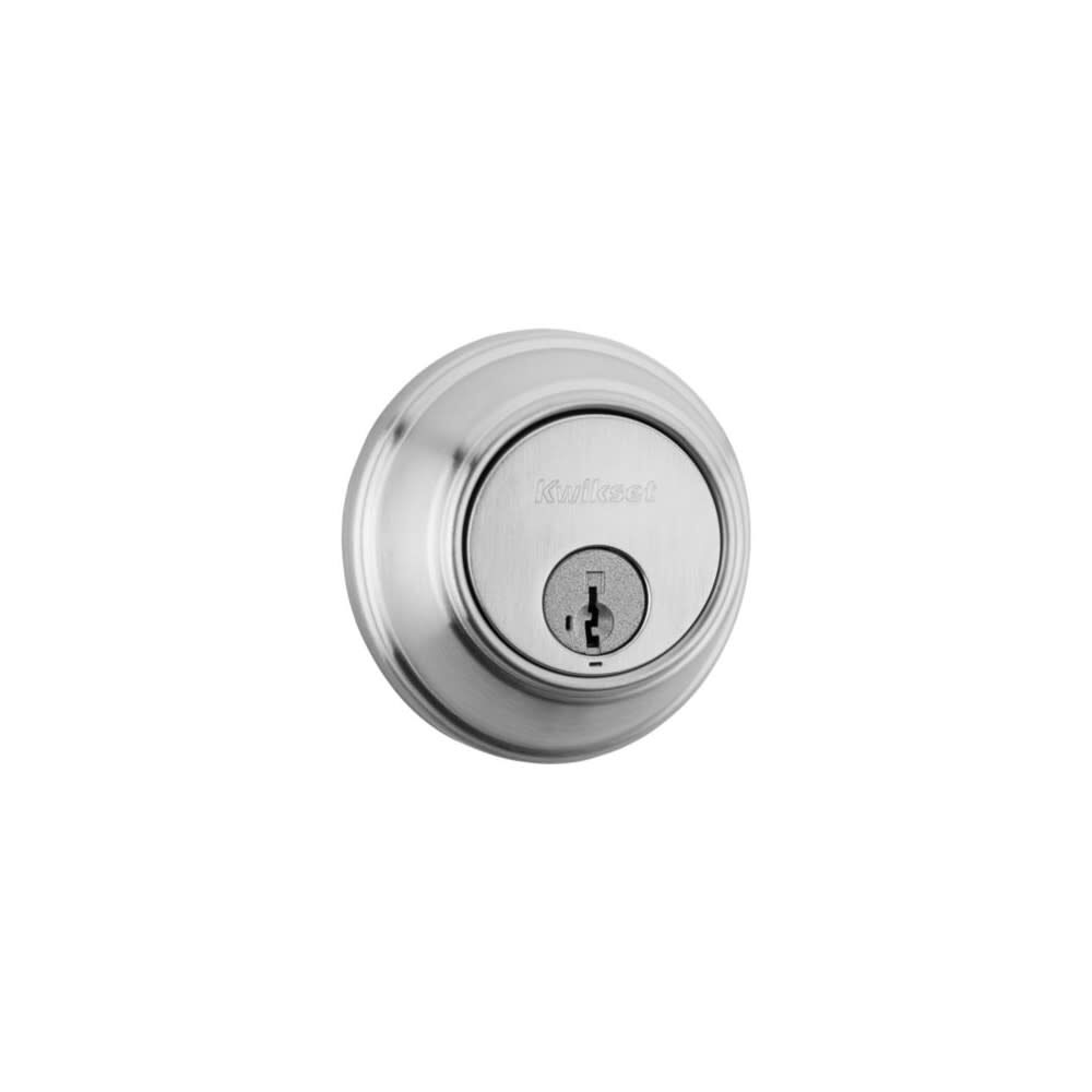 SmartKey Door Deadbolt Satin Chrome Double Cylinder Round 98160-003