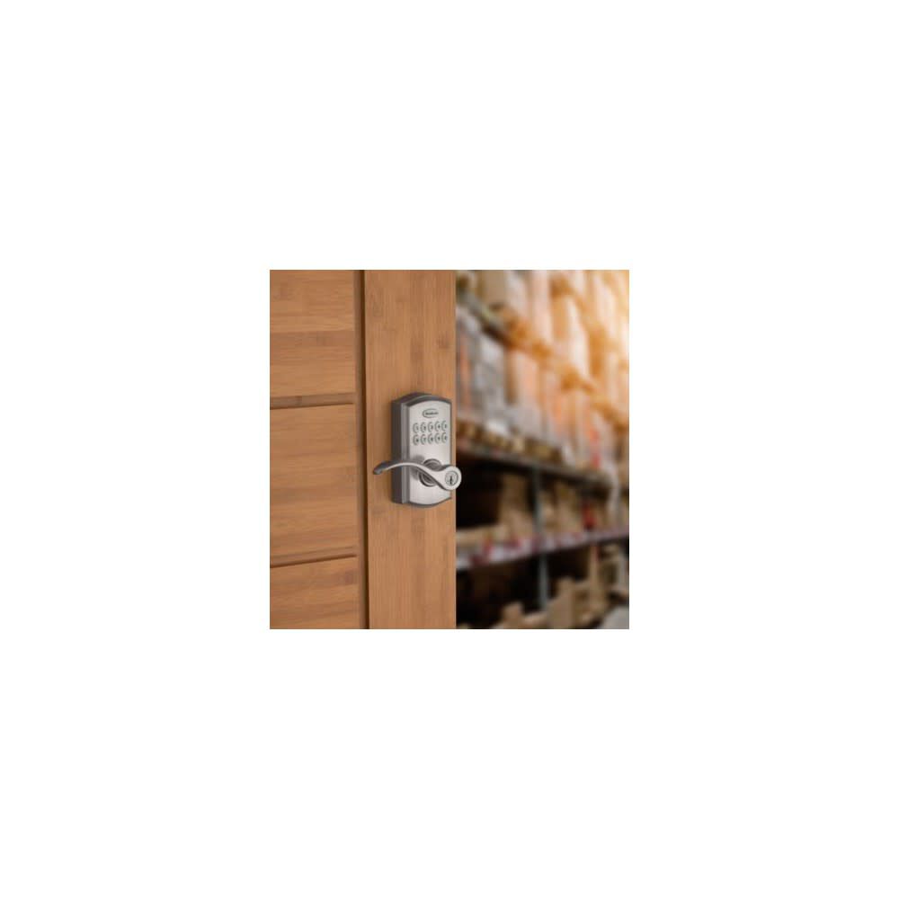 SmartKey Pembroke Door Lever SmartCode 955 Satin Nickel 99550-002