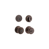 Venetian Bronze Juno Door Knob & Single Cylinder Deadbolt Set 99910-035