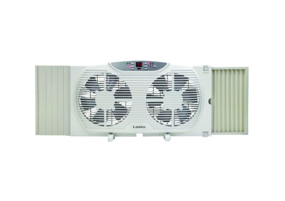 Twin Window Fan 10.23in H X 9in D 3 Speed Electronically Reversible 6505853