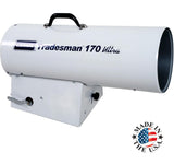 Tradesman Forced Air Open Flame LP 170K BTU heater Diagnostic light TRADESMAN 170 ULTRA