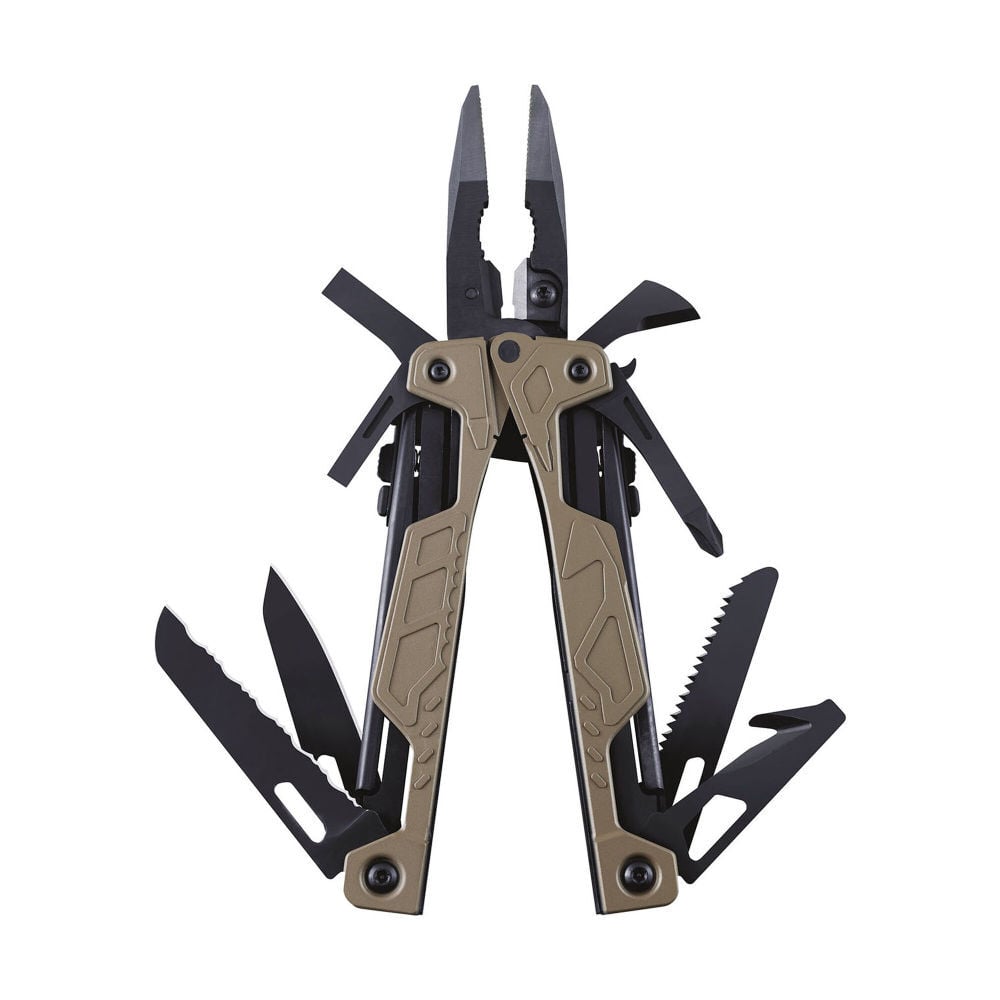 OHT 16-in-1 Stainless Steel Multi-Tool with Hard Leather 831632