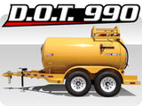 1000 Gallon D.O.T. Diesel Fuel Tank with Trailer - Yellow DOT990