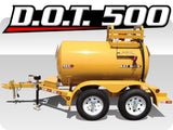 500 Gallon D.O.T. Diesel Fuel Tank with Trailer - Yellow DOT500