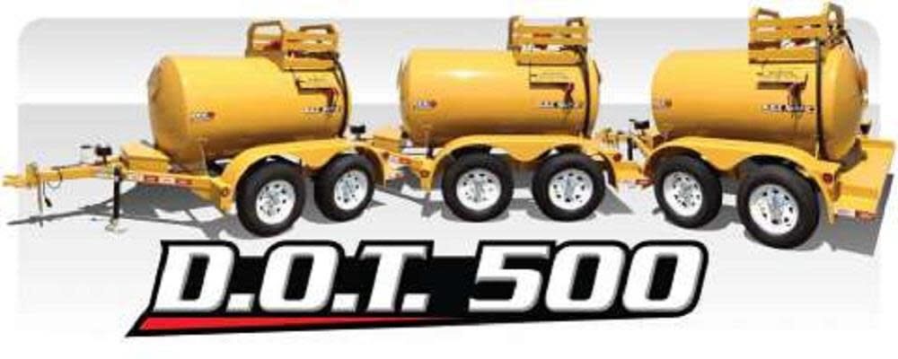 500 Gallon D.O.T. Diesel Fuel Tank with Trailer - Yellow DOT500