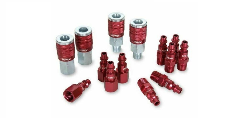 1/4 In. NPT Quick Connect Hose Type D Coupler & Plug 14 Piece Kit A73458D