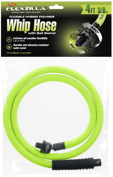 Whip Hose with 1/4 In. MNPT Ball Swivel x 1/4 In. FNPT Fittings HFZ3804YW2B