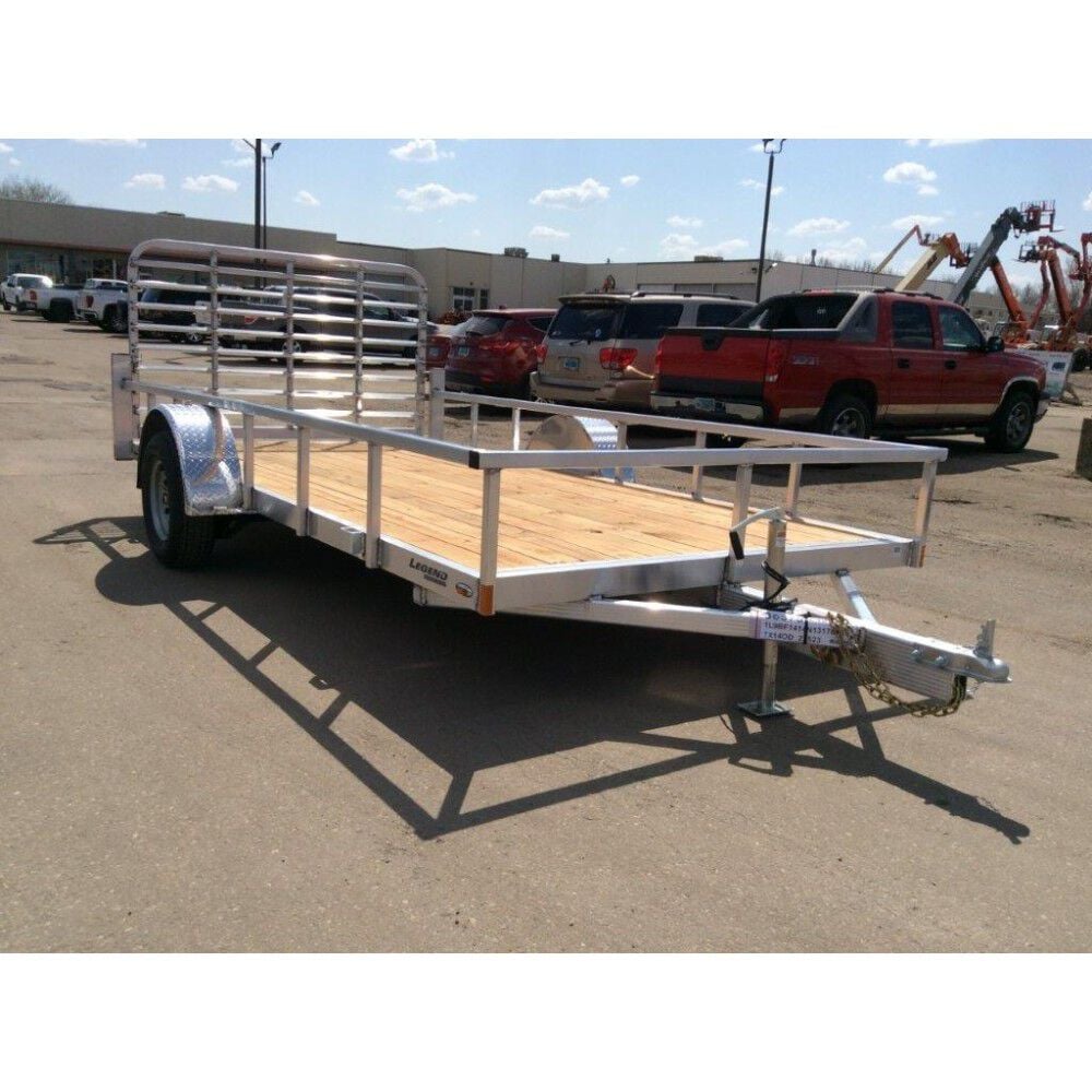 Premium Trailers 14ft Open Deluxe Single Axle Aluminum Utility Trailer 7X14ODSA35