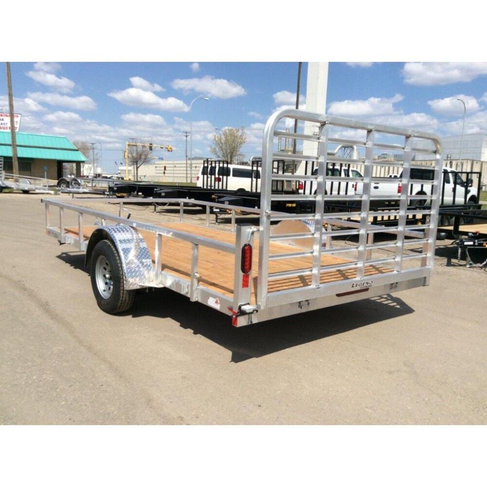 14ft Open Deluxe Single Axle Aluminum Utility Trailer 7X14ODSA35