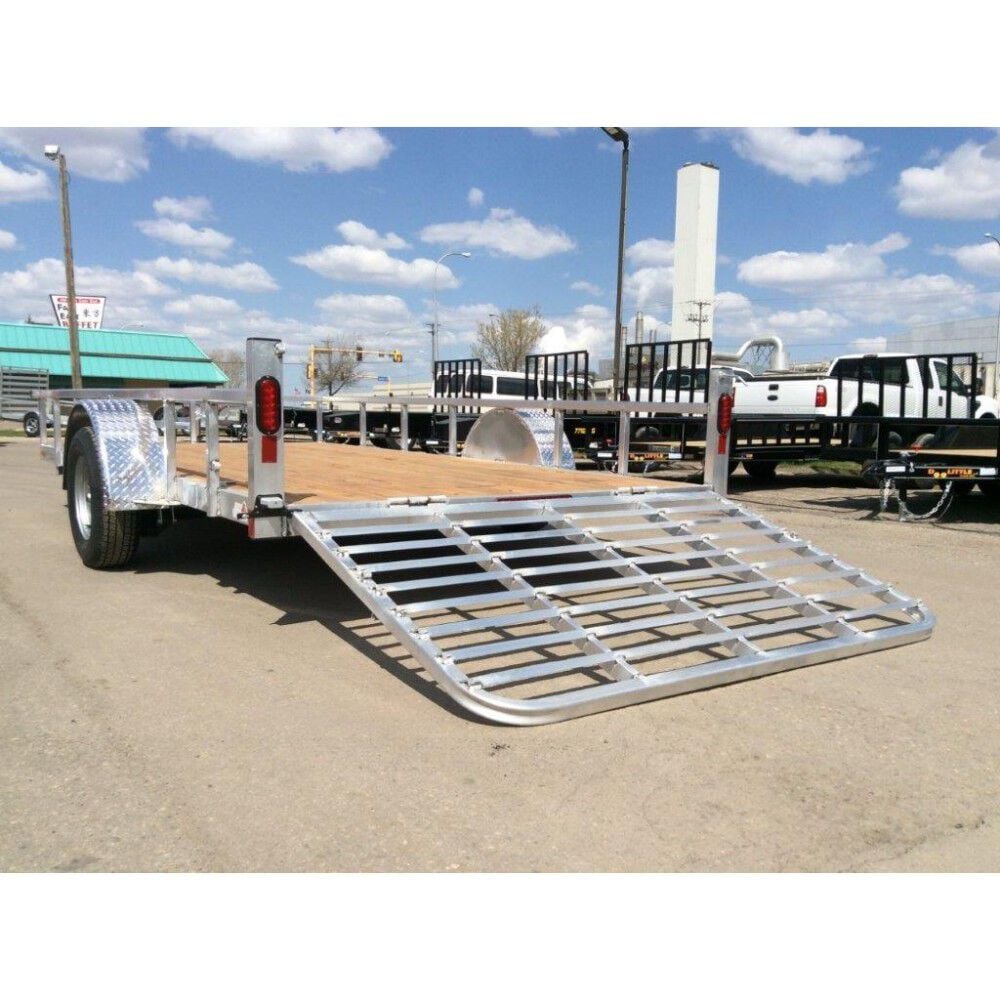 14ft Open Deluxe Single Axle Aluminum Utility Trailer 7X14ODSA35