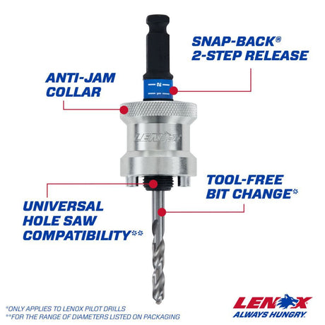 1/2-in Quick Change Steel Hole Saw Arbor LXAH9912PBM