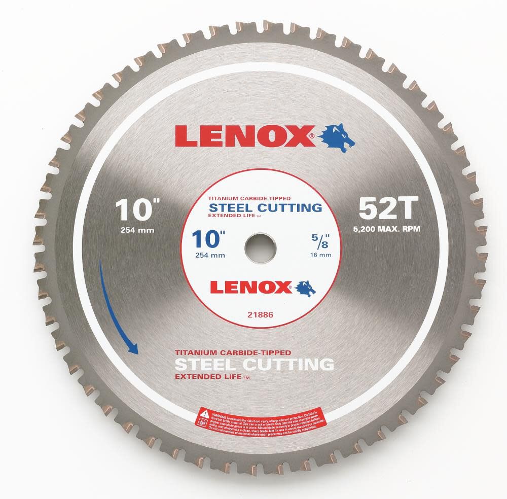 10 In. 52 TPI Carbide F/Ferrous Saw Blade 21886