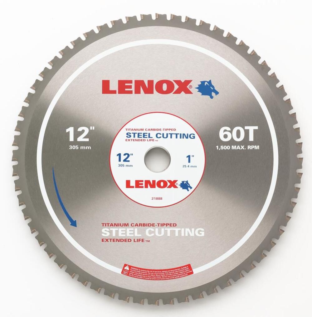 12 In. 60 TPI Carbide F/Steel Saw Blade 21888