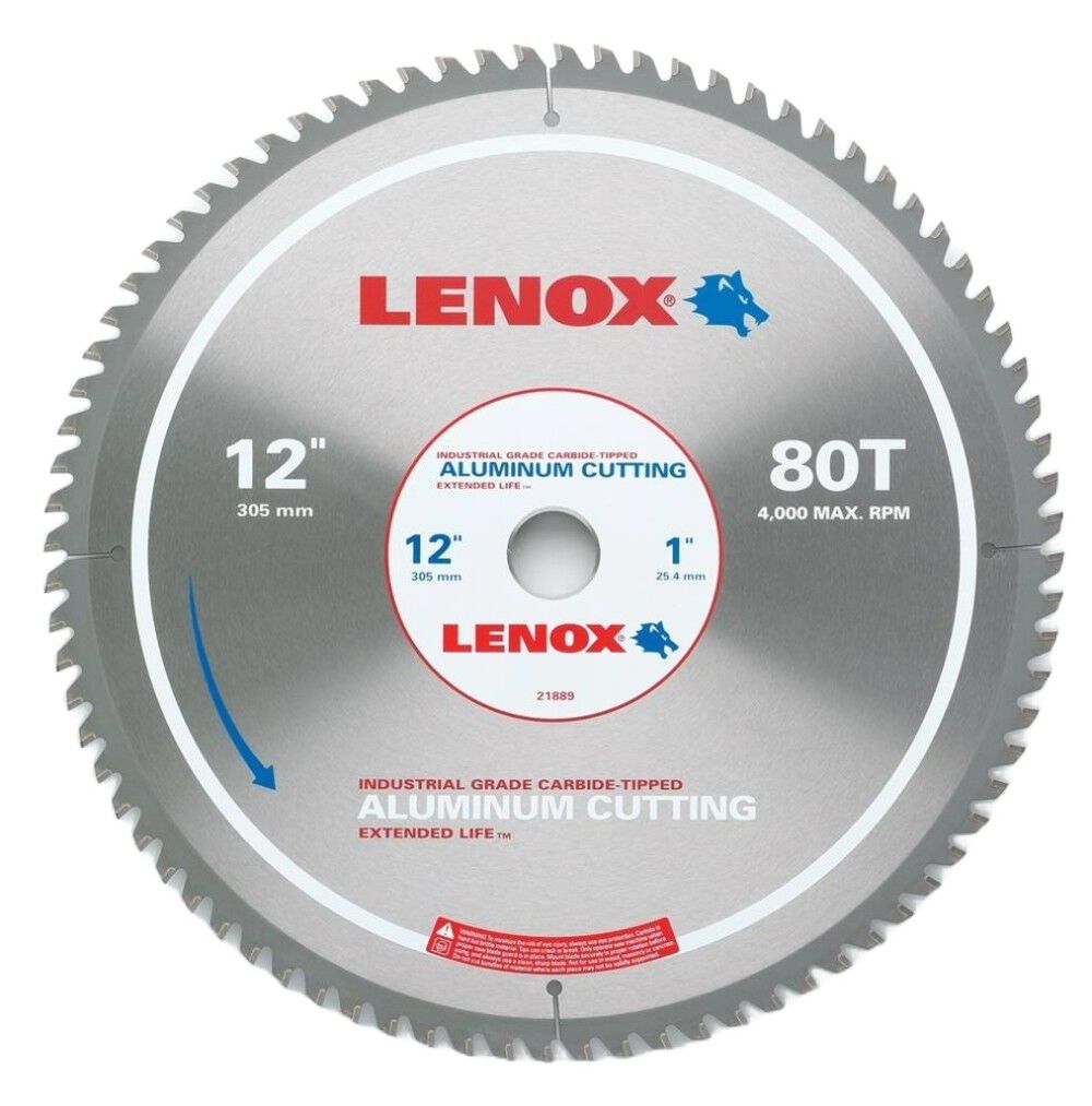 12 In. 80 TPI Aluminum Cutting Circular Saw Blade 21889