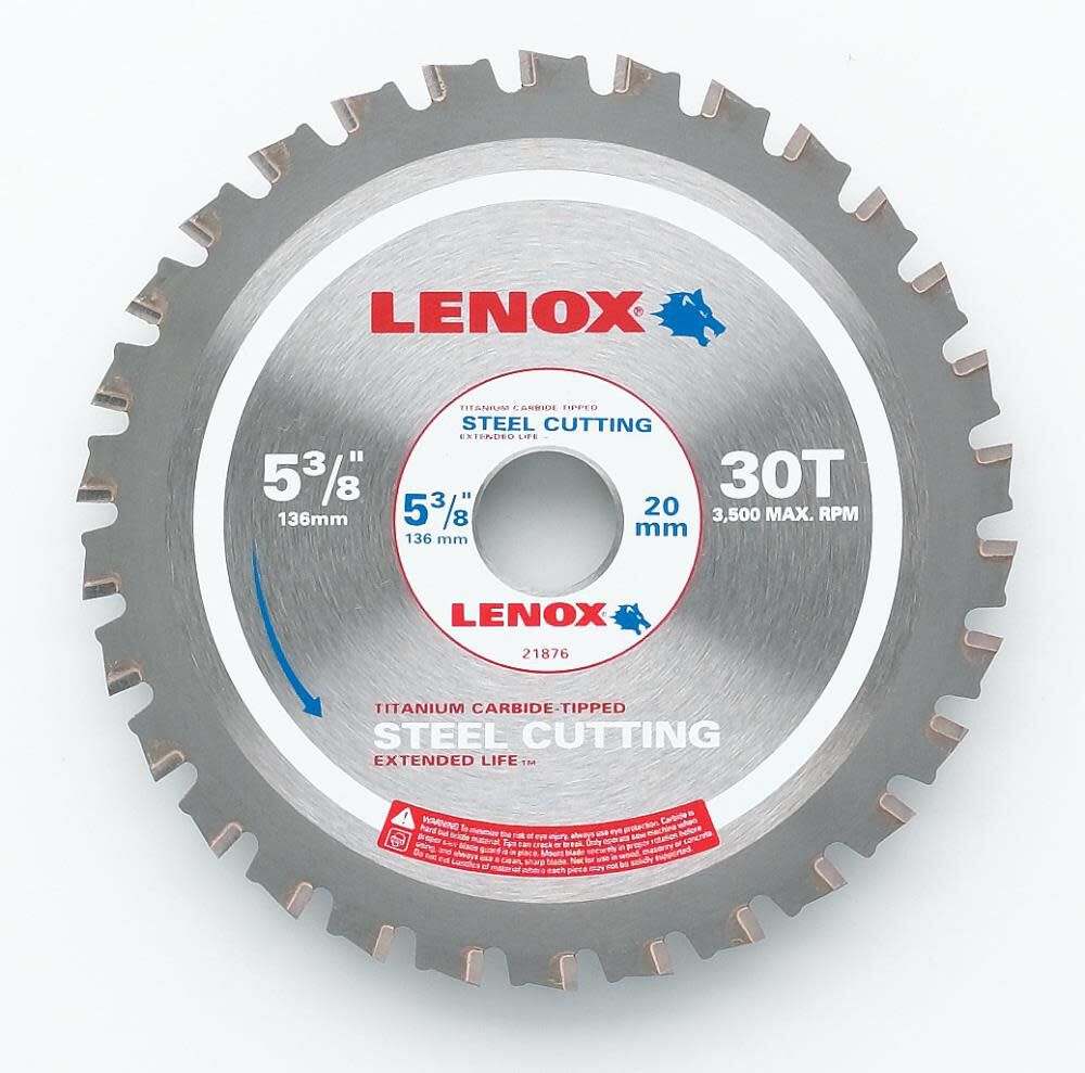 5-3/8 In. (135 mm) 30 TPI Steel Cutting Circular Saw Blade 21876