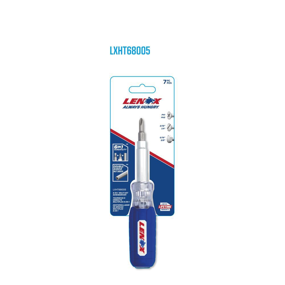 6-In-1 Multi-Bit Screwdriver LXHT68005