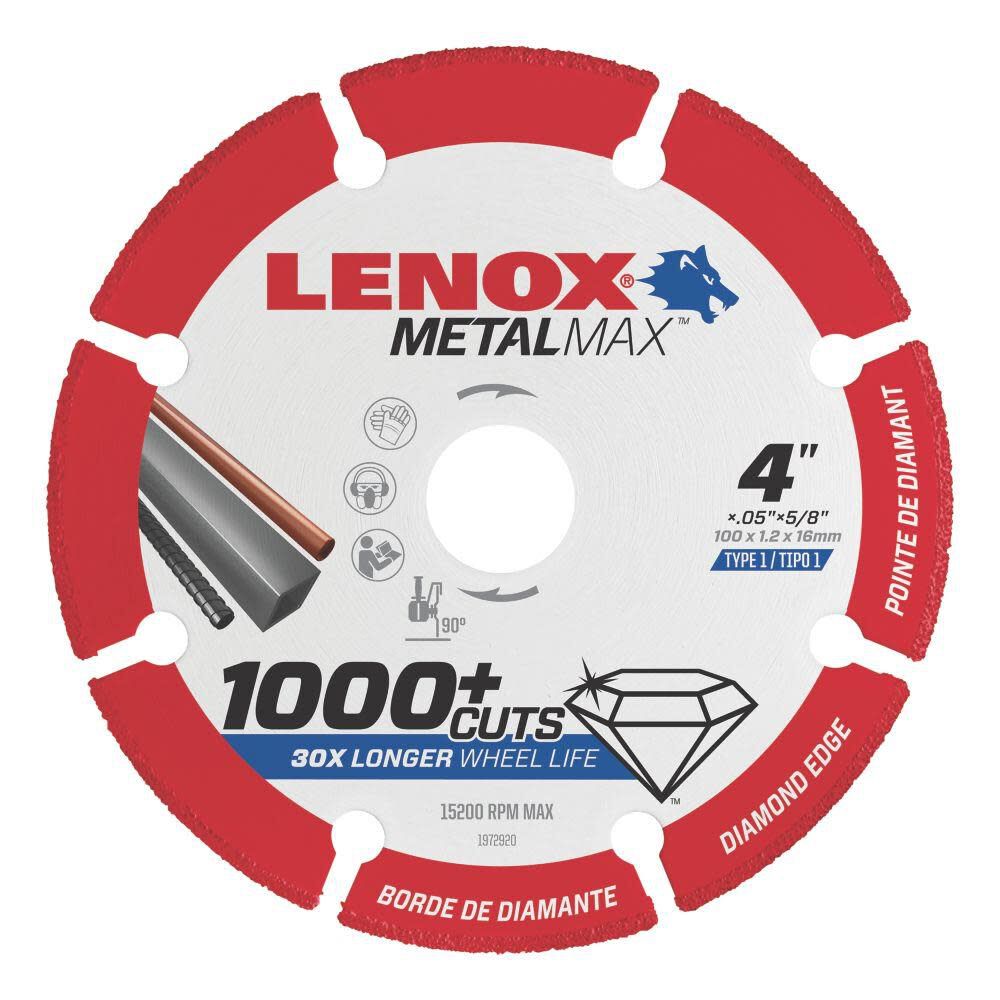 Metalmax Diamond Grit 4-in Cutting Wheel Accessory 1972920