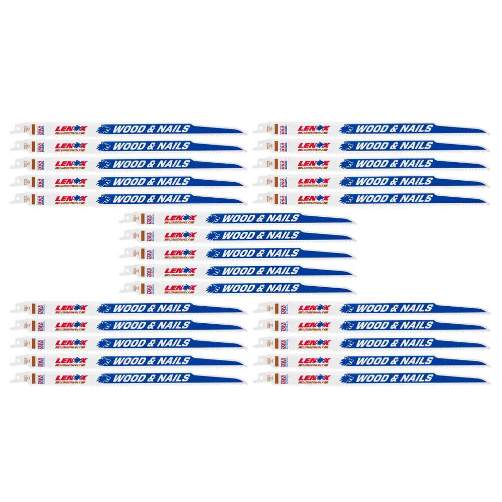 Reciprocating Saw Blade B156R 12in X 3/4in X .050in X 6 TPI 25pk 20495B156R