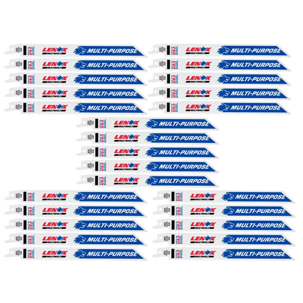 Reciprocating Saw Blade B810R 8in X 3/4in X .050in X 10 TPI 25pk 20590B810R