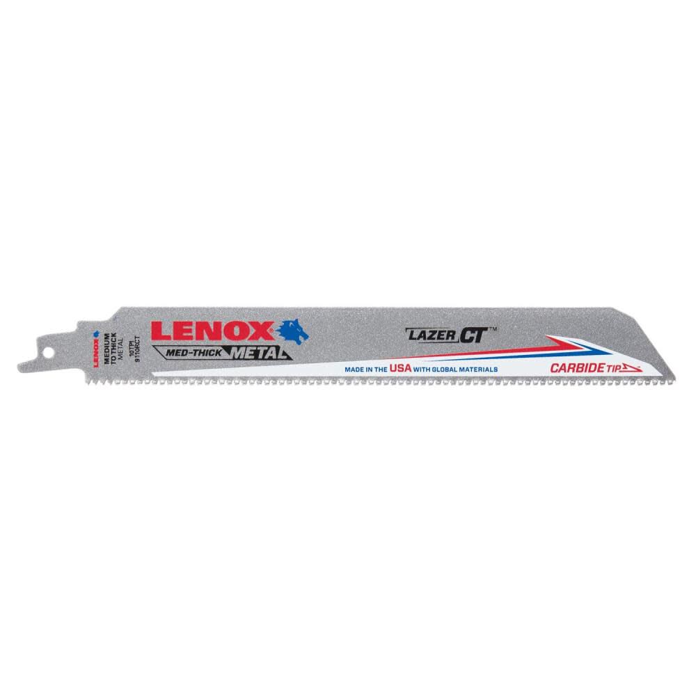 Lazer CT 9-in 10 Metal Cutting Reciprocating Saw Blade LXAR9110CT-1