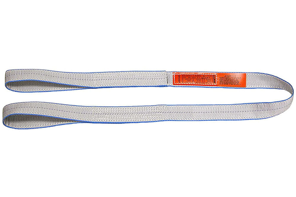 12 Ft. 1-Ply Type 3 & 4 Flat Eye & Eye Polyester Web Sling EE1802TFX12