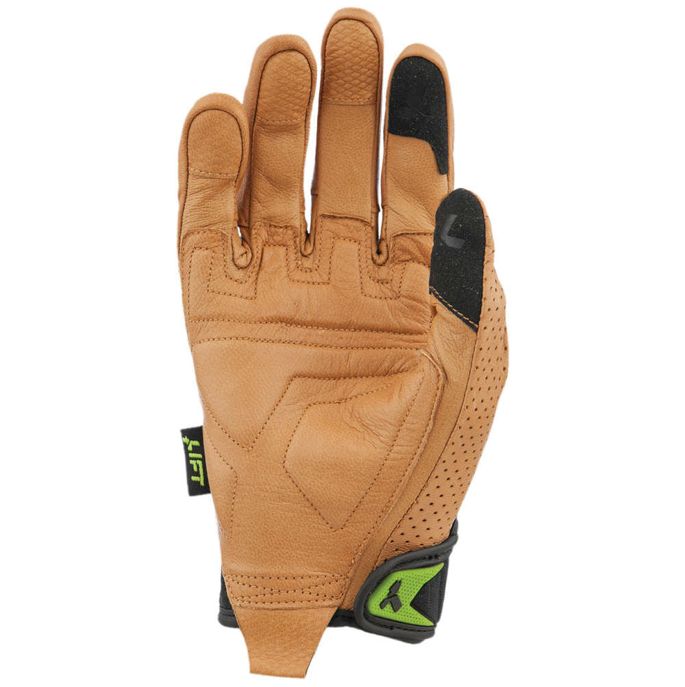 Gloves Genuine Leather Anti-Vibration Tacker 2X Brown and Black GTA-17KB2L