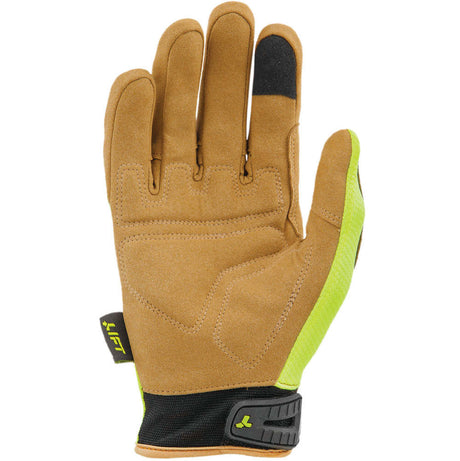 Gloves Synthetic Leather Option with Air Mesh 2X Hi-Viz Yellow GON-17HVBR2L