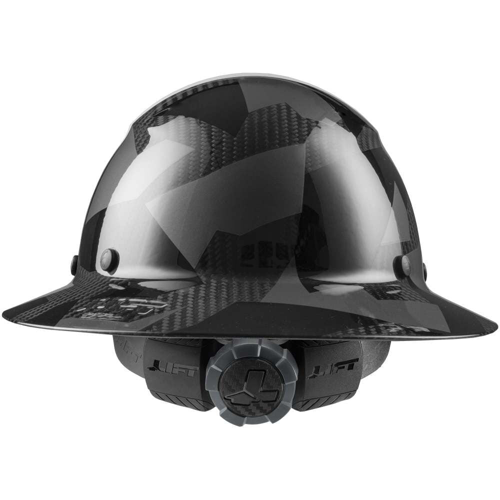 Hard Hat DAX Black Camo Carbon Fiber Full Brim HDC-20CK