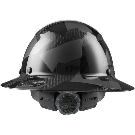 Safety Hard Hat DAX Black Camo Carbon Fiber Full Brim HDC-20CK