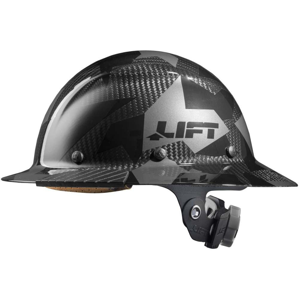 Hard Hat DAX Black Camo Carbon Fiber Full Brim HDC-20CK