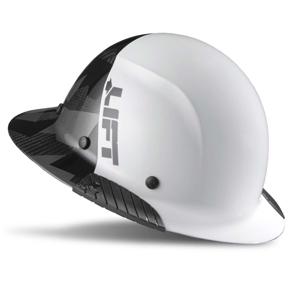 Hard Hat DAX FIFTY50 White/Black Camo Carbon FullBrim HDF50C-20CK