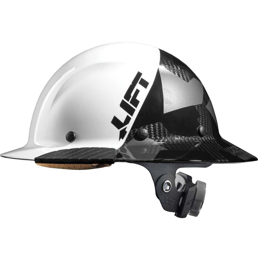 Hard Hat DAX FIFTY50 White/Black Camo Carbon FullBrim HDF50C-20CK