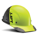 Hard Hat DAX FIFTY50 Yellow and Black Carbon Fiber Cap HDC50C-19HC